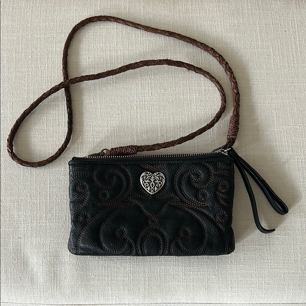 Brighton Cordoba Couture Leather Crossbody w/ braided strap